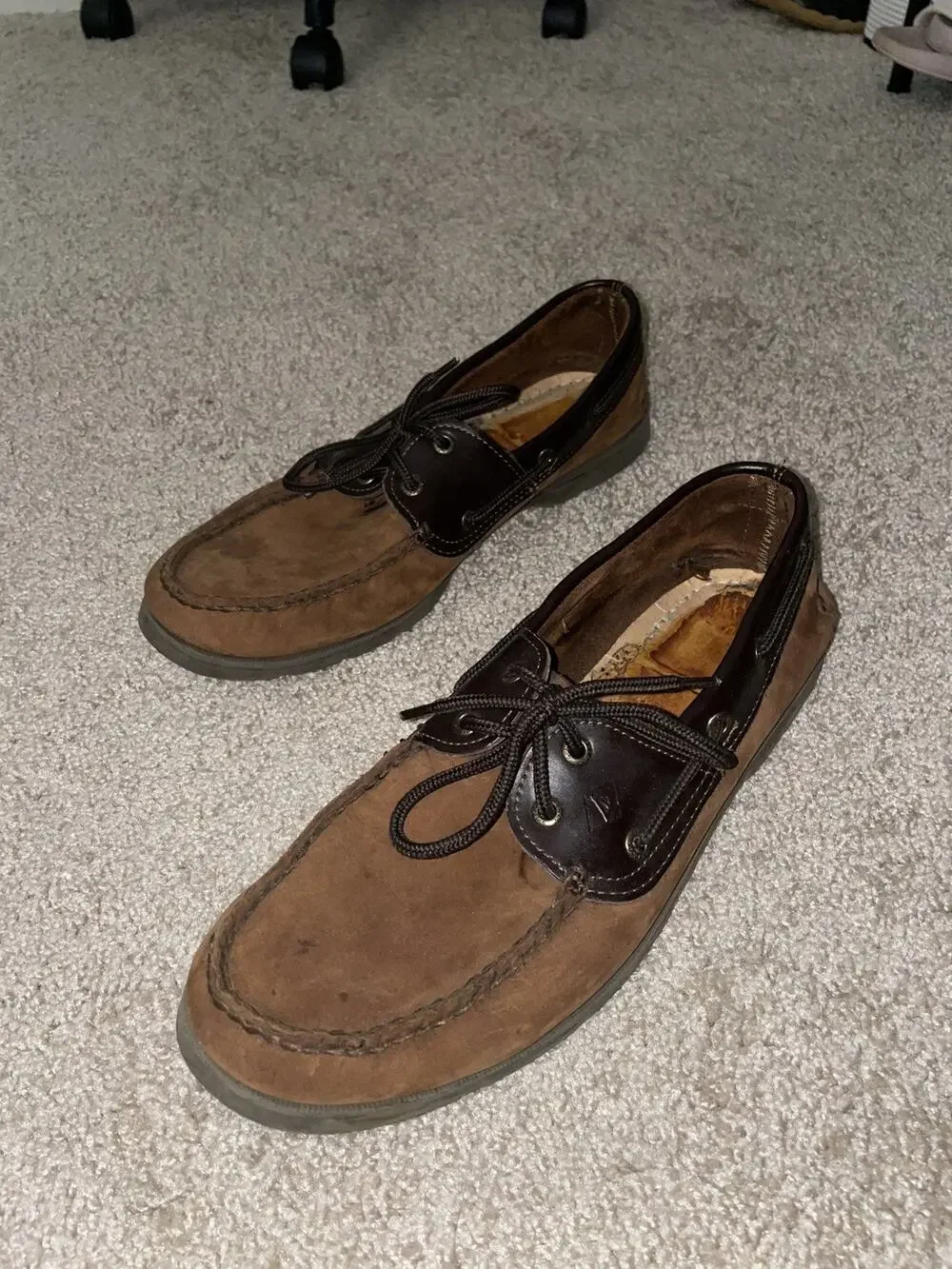 Sperry Top-Sider Men's Sahara Boat Shoe, Size 10.5 - Brown 0195412 NO INSERTS